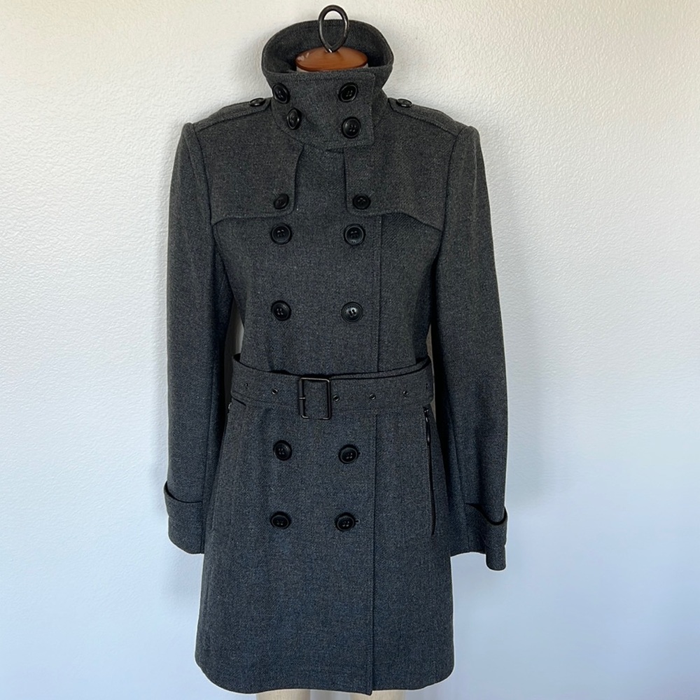 Burberry Brit Wool Coat Jacket Size 12 (EU46) - Picture 1 of 16